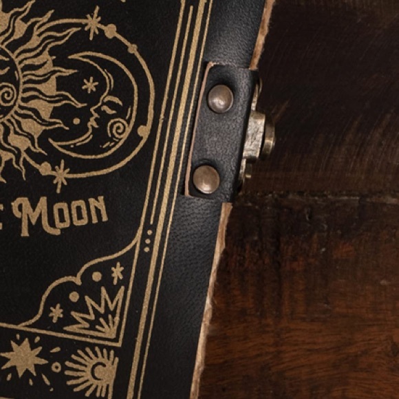 🕯✨Handwoven 100% Genuine Leather & Cotton Celestial Journal ✨🕯Spellbook … - Picture 8 of 17